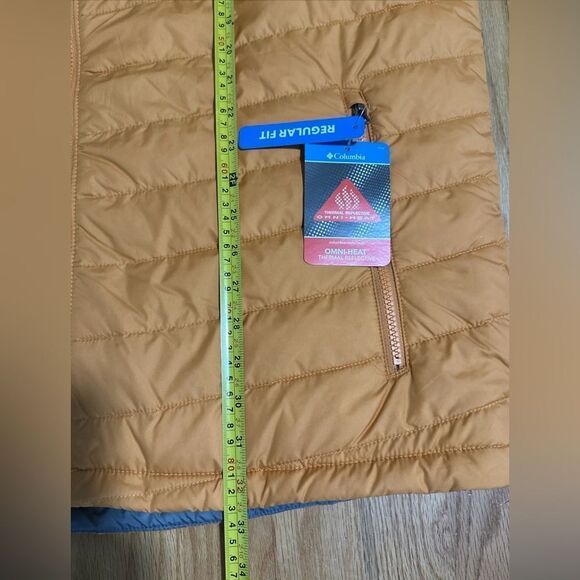 Columbia Omni-Heat Men's Orange Puffer Jacket Sz LT - Picture 6 of 16